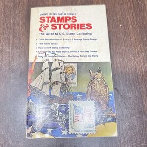 Vintage 1978 USPS Stamps & Stories U.S. Stamp Collecting Guide Book - See Photos